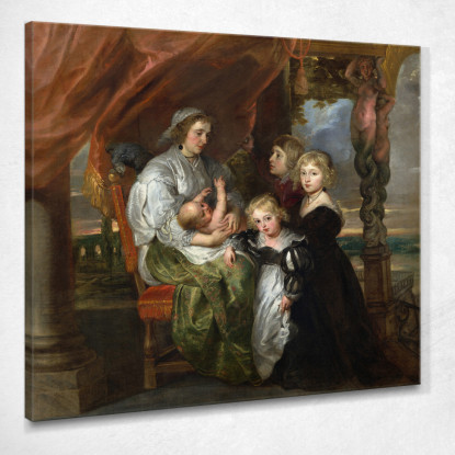 Deborah Kip Moglie Di Sir Balthasar Gerbier E I Suoi Figli Peter Paul Rubens ppr57 quadro stampato su tela