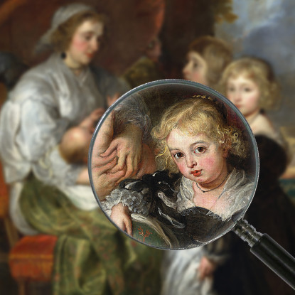 Deborah Kip Moglie Di Sir Balthasar Gerbier E I Suoi Figli Peter Paul Rubens ppr57 quadro stampato su tela