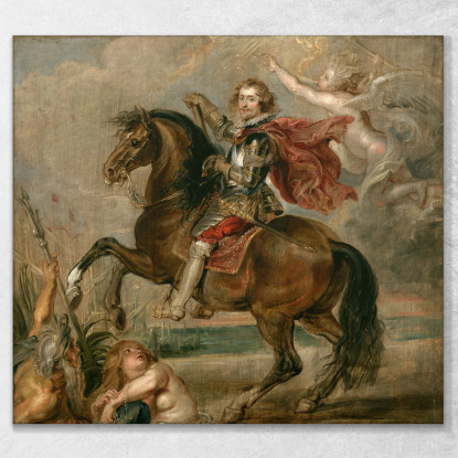 Ritratto Equestre Del Duca Di Buckingham Peter Paul Rubens ppr67 quadro stampato su tela