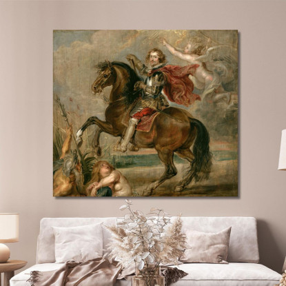 Ritratto Equestre Del Duca Di Buckingham Peter Paul Rubens ppr67 quadro stampato su tela