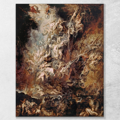 La Caduta Dei Dannati Peter Paul Rubens ppr70 quadro stampato su tela