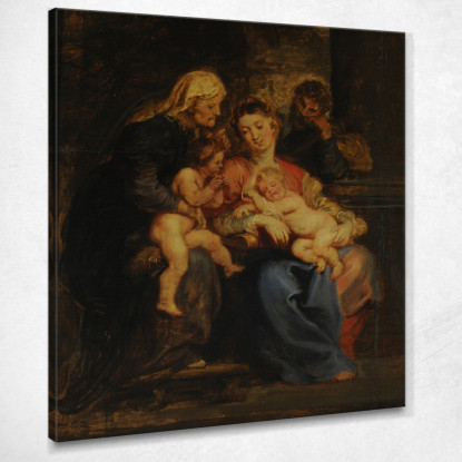 La Sacra Famiglia Con Santa Elisabetta E San Giovanni Peter Paul Rubens ppr104 quadro stampato su tela