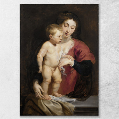 Madonna Col Bambino Peter Paul Rubens ppr108 quadro stampato su tela