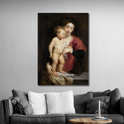 Madonna Col Bambino Peter Paul Rubens ppr108 quadro stampato su tela