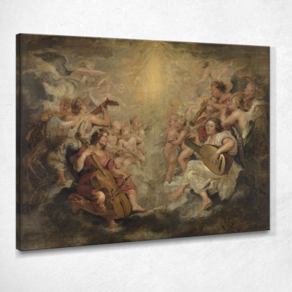 Angeli Che Fanno Musica Peter Paul Rubens ppr119 quadro stampato su tela