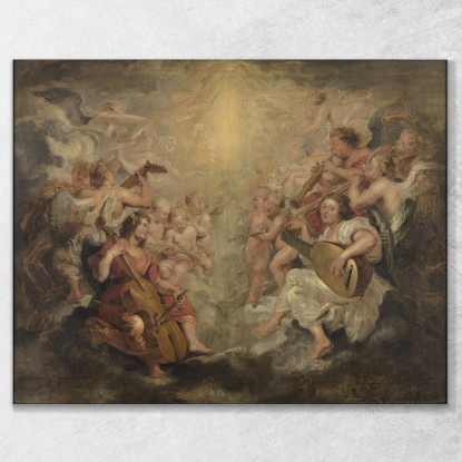 Angeli Che Fanno Musica Peter Paul Rubens ppr119 quadro stampato su tela