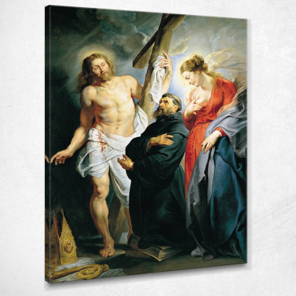 Sant'Agostino Tra Cristo E La Vergine Peter Paul Rubens ppr170 quadro stampato su tela