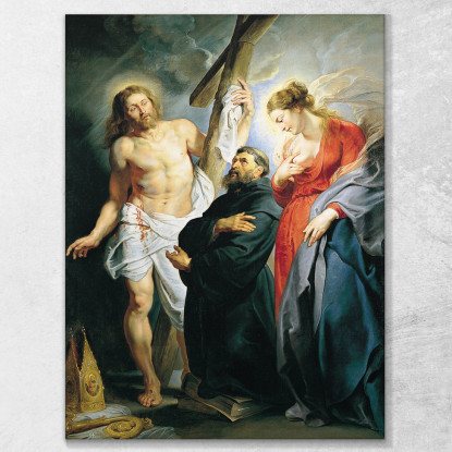 Sant'Agostino Tra Cristo E La Vergine Peter Paul Rubens ppr170 quadro stampato su tela