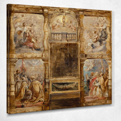 L'Adorazione Eucaristica Peter Paul Rubens ppr204 quadro stampato su tela