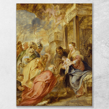 L'Adorazione Dei Magi 3 Peter Paul Rubens ppr206 quadro stampato su tela