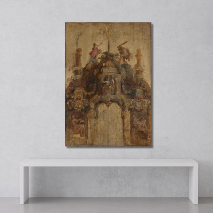 Fronte Dell'Arco Della Zecca Peter Paul Rubens ppr212 quadro stampato su tela