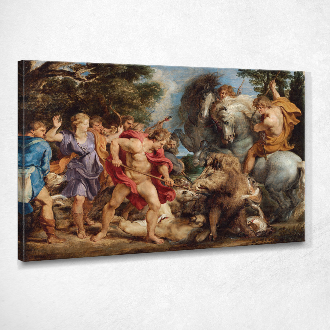 La Caccia Al Cinghiale Calidonio Peter Paul Rubens ppr217 quadro stampato su tela