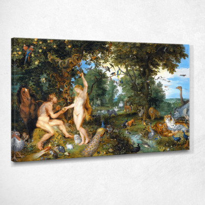 Il Giardino Dell'Eden Con La Caduta Dell'Uomo Peter Paul Rubens ppr240 quadro stampato su tela