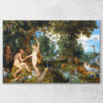 Il Giardino Dell'Eden Con La Caduta Dell'Uomo Peter Paul Rubens ppr240 quadro stampato su tela