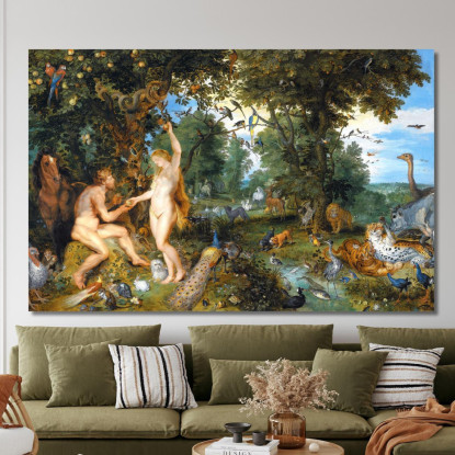 Il Giardino Dell'Eden Con La Caduta Dell'Uomo Peter Paul Rubens ppr240 quadro stampato su tela