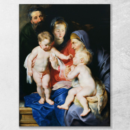 La Sacra Famiglia Con Santa Elisabetta E San Giovanni Battista Peter Paul Rubens ppr247 quadro stampato su tela