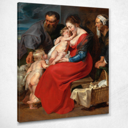 La Sacra Famiglia Con I Santi Elisabetta E Giovanni Battista Peter Paul Rubens ppr248 quadro stampato su tela