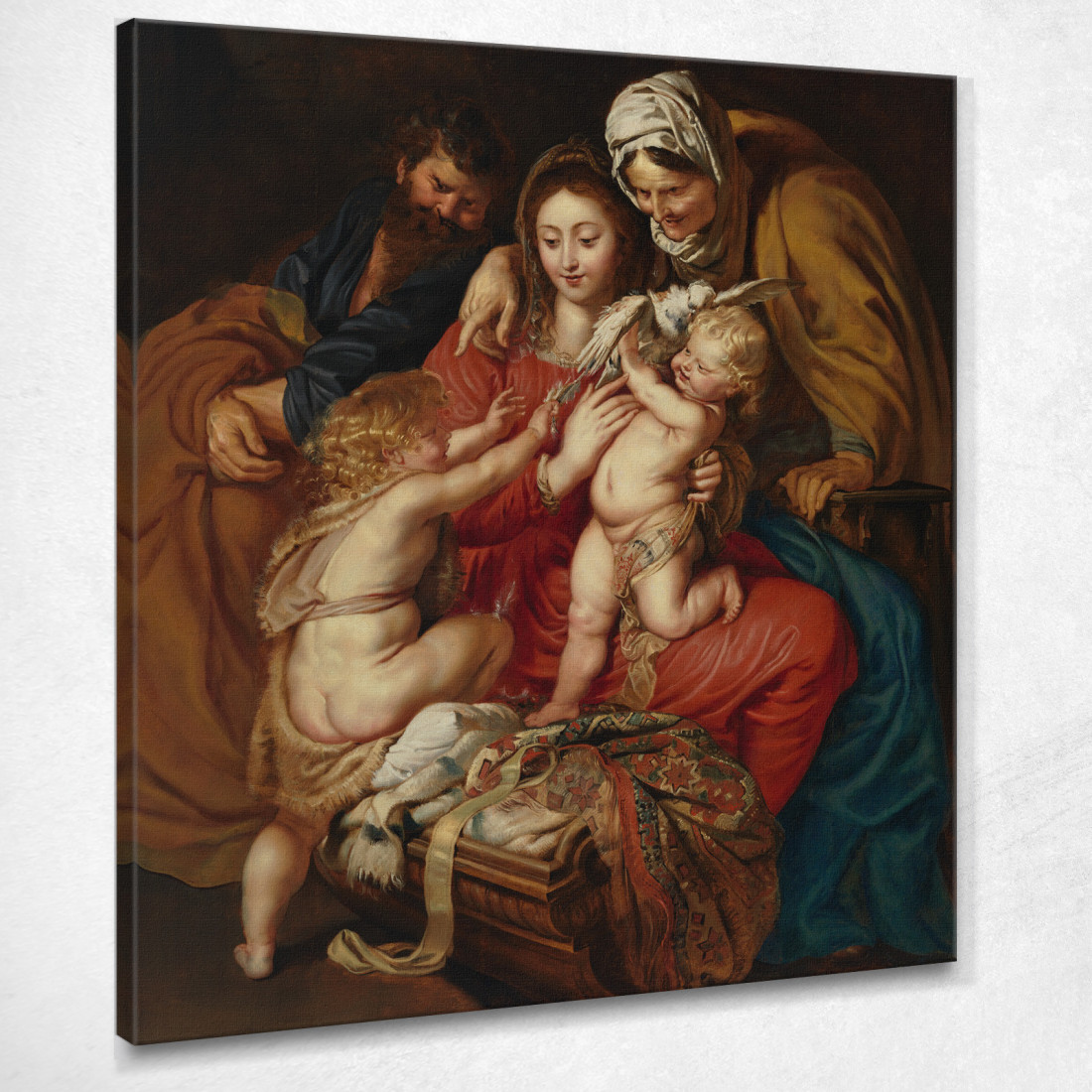 La Sacra Famiglia Con Santa Elisabetta San Giovanni E Una Colomba Peter Paul Rubens ppr250 quadro stampato su tela