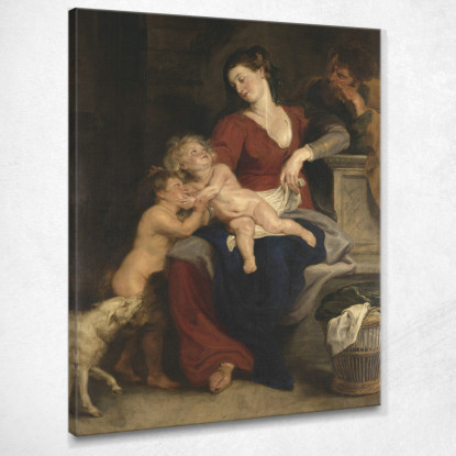 La Sacra Famiglia Con Il Cesto Peter Paul Rubens ppr251 quadro stampato su tela