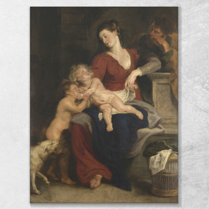 La Sacra Famiglia Con Il Cesto Peter Paul Rubens ppr251 quadro stampato su tela