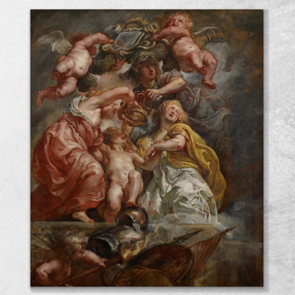 L'Unione D'Inghilterra E Scozia Carlo I Come Principe Di Galles Peter Paul Rubens ppr289 quadro stampato su tela