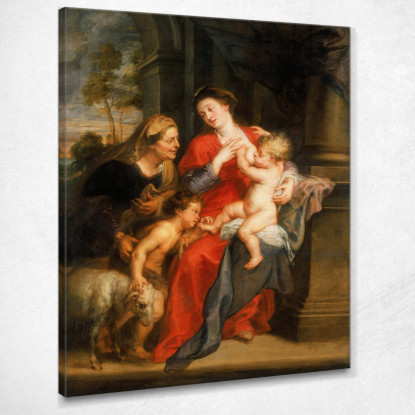 La Vergine Col Bambino E I Ss. Elisabetta E Giovanni Battista Peter Paul Rubens ppr290 quadro stampato su tela