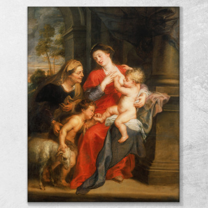 La Vergine Col Bambino E I Ss. Elisabetta E Giovanni Battista Peter Paul Rubens ppr290 quadro stampato su tela