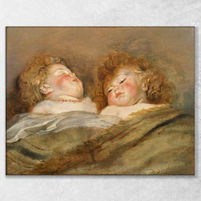 Due Bambini Addormentati Peter Paul Rubens ppr314 quadro stampato su tela