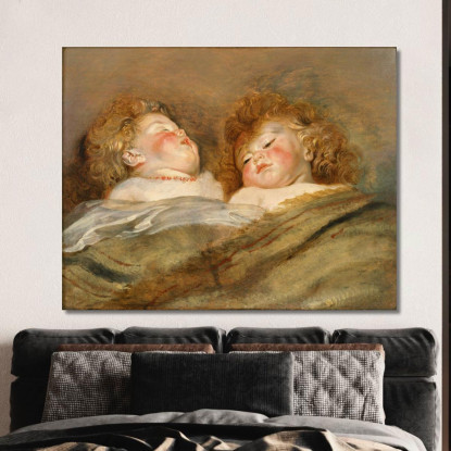 Due Bambini Addormentati Peter Paul Rubens ppr314 quadro stampato su tela