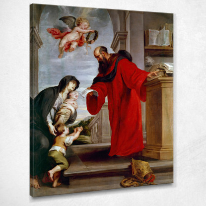 Sant'Ives Di Treguier Patrono Degli Avvocati Difensore Delle Vedove E Degli Orfani Peter Paul Rubens quadro stampato su tela