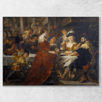 The Feast Of Herod. Salome Bringing The Head Of St John The Baptist On A Charger Peter Paul Rubens canvas print