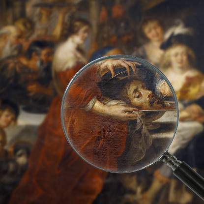 Il Banchetto Di Erode. Salomè Porta Su Un Piatto La Testa Di San Giovanni Battista Peter Paul Rubens quadro stampato su tela