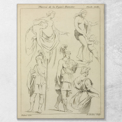 Diverses Figures, Dont Des Soldats Romains Et Des Nus Masculins Et Féminins Partiellement Drapés Peter Paul Rubens tableau impre