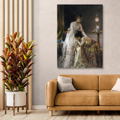 Dopo La Palla Alfred Stevens stal8 quadro stampato su tela
