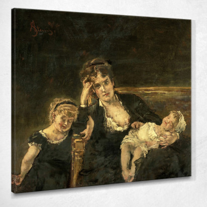 La Vedova Alfred Stevens stal19 quadro stampato su tela