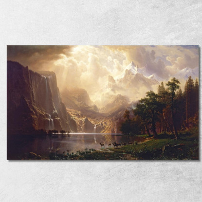 Tra La Sierra Nevada California Albert Bierstadt abr4 quadro stampato su tela