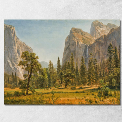 Il Velo Nuziale Cade Yosemite Valley California Albert Bierstadt abr6 quadro stampato su tela