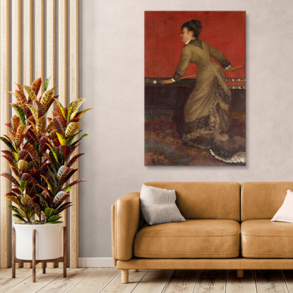 Elegante Al Biliardo Alfred Stevens stal23 quadro stampato su tela