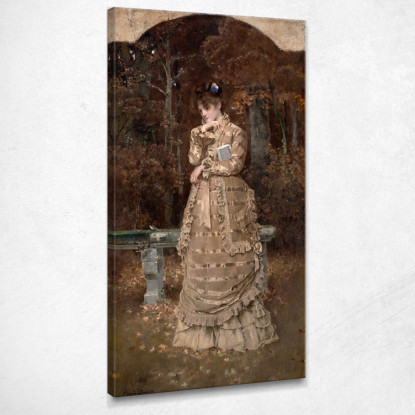 Autunno Alfred Stevens stal25 quadro stampato su tela