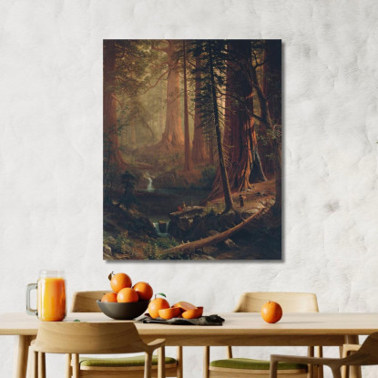 Sequoie Giganti Della California Albert Bierstadt abr28 quadro stampato su tela