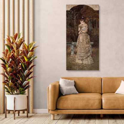 Autunno Alfred Stevens stal25 quadro stampato su tela