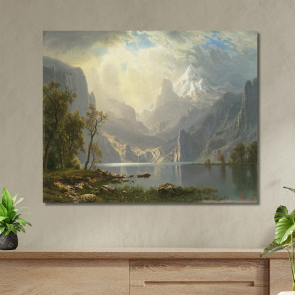 Nelle Sierras Albert Bierstadt abr33 quadro stampato su tela