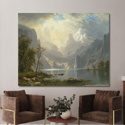 Nelle Sierras Albert Bierstadt abr33 quadro stampato su tela