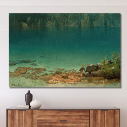 Scena Del Lago Albert Bierstadt abr44 quadro stampato su tela