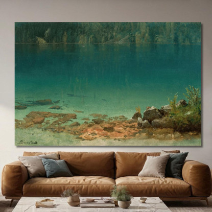 Scena Del Lago Albert Bierstadt abr44 quadro stampato su tela
