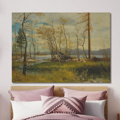 Lago Tahoe 2 Albert Bierstadt abr45 quadro stampato su tela