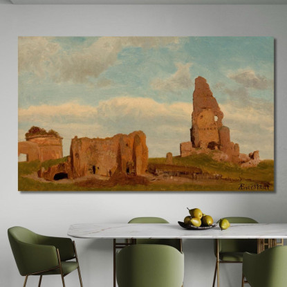 Rovine-Campagna Di Roma Albert Bierstadt abr86 quadro stampato su tela
