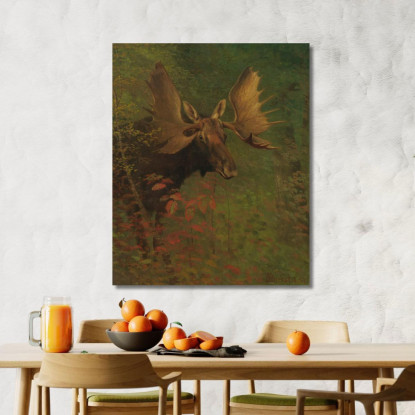 Studio Di Un Alce Albert Bierstadt abr94 quadro stampato su tela