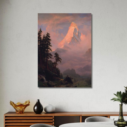 Alba Sul Cervino Albert Bierstadt abr102 quadro stampato su tela