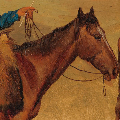 Trapper E Guida Indiana A Cavallo Albert Bierstadt abr117 quadro stampato su tela